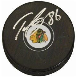 Teuvo Teravainen Signed Chicago Blackhawks Logo Hockey Puck