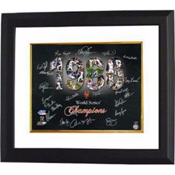 Ray Knight Signed New York Mets 16X20 Photo Custom Framed (Black) 1986 World Series Champions 21 Sig