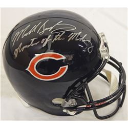 Mike Singletary Signed Bears Riddell F/S Replica Helmet W/Monsters Of The Midway
