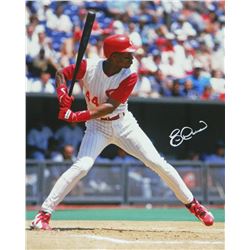 Eric Davis Signed Cincinnati Reds Batting Action 16X20 Photo