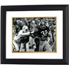 Image 1 : Franco Harris Signed Pittsburgh Steelers 16X20 B&W Photo Custom Framed (Immaculate Reception)