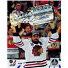 Image 1 : Patrick Sharp Signed Chicago Blackhawks Holding 2013 Stanley Cup Trophy 8X10 Photo