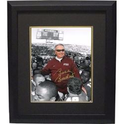 Bobby Bowden Signed Florida State Seminoles 8X10 Photo Custom Framed Final Game Carryoff Spotlight