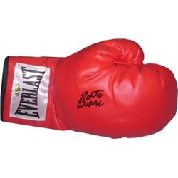 Roberto Duran Signed Everlast Red Right Boxing Glove (White Label)- Steiner Hologram