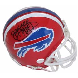 Jim Kelly Signed Buffalo Bills TB Riddell Mini Helmet HOF 02 (Black Sig)- Steiner Hologram