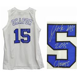 Jahlil Okafor Signed White Basketball Custom Jersey W/2015 Champs