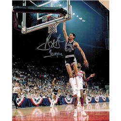 George Gervin Signed San Antonio Spurs Action 8X10 Photo W/Iceman