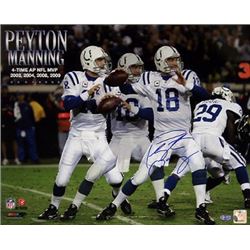 Peyton Manning Signed Indianapolis Colts 16X20 Photo Multi Exposure: 4- Time AP NFL MVP Horizontal C