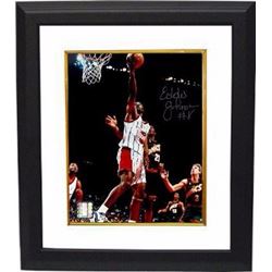 Eddie Johnson Signed Houston Rockets 8X10 Photo Custom Framed- Tri-Star Hologram