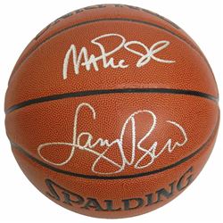 Larry Bird & Magic Johnson Signed Indoor/Outdoor Basketball
