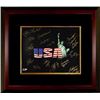 Image 1 : Mark Spitz Signed Olympic Winners 16X20 Photo Custom Framed (Black USA) W/ 15 Signatures (14 Gold Me