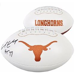 Earl Campbell Signed Texas Longhorns White Logo Football HT 77 (Heisman)