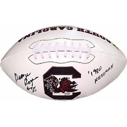 George Rogers Signed South Carolina Gamecocks White Logo Football #38 1980 Heisman