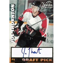 Joe Thornton Signed 1997 Draft Pick Scoreboard Hockey Card
