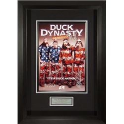 Si Robertson Signed Duck Dynasty (Season 4) 22X30 Masterprint Poster Custom Framed 4 Sigs (Movie/Ent