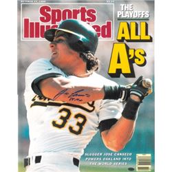 Jose Canseco Signed Oakland A's Sports Illustrated 16X20 Photo 88 MVP (October 17, 1986)