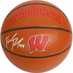 Frank Kaminsky Signed Wisconsin Badgers Logo Rawlings Composite NCAA Basketball