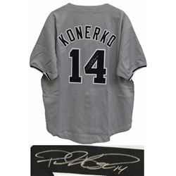 Paul Konerko Signed Grey Custom Baseball Jersey