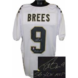 Drew Brees Signed New Orleans Saints White Pro Style Jersey SB XLIV MVP- Brees Hologram