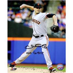 Chris Heston Signed San Francisco Giants Action 8X10 Photo W/NH 6-9-15