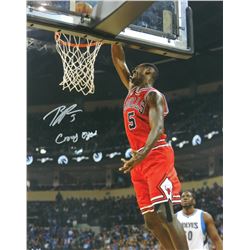 Bobby Portis Signed Bulls Action Dunk 16X20 Photo W/Crazy Eyes