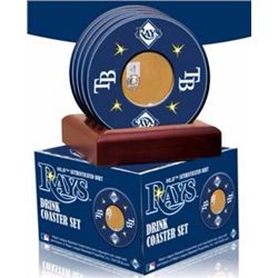 Tampa Bay Rays Unsigned Coasters With Game Used Dirt (Set Of 4)- MLB Hologram