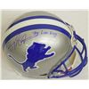 Image 1 : Barry Sanders Signed Lions Riddell Throwback Authentic Proline Helmet W/The Lion King