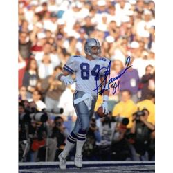 Jay Novacek Signed Dallas Cowboys 8X10 Photo #84 (White Jersey End Zone)