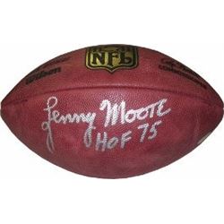 Lenny Moore Signed Official NFL New Duke Football HOF 75