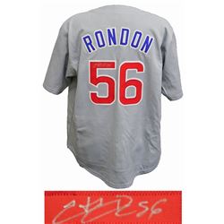 Hector Rondon Signed Grey Custom Baseball Jersey