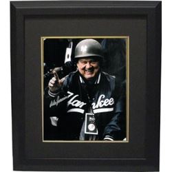 Don Zimmer Signed New York Yankees 8X10 Photo Custom Framed In Army Helmet