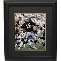 Jim Plunkett Signed Oakland Raiders 16X20 Photo SB XV MVP Custom Framed