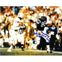 John Mackey Signed Baltimore Colts 8X10 Photo HOF 1992 #88 (Vs Patriots)