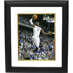 John Wall Signed Kentucky Wildcats 8X10 Photo #11 Custom Framed (White Jersey Dunk)