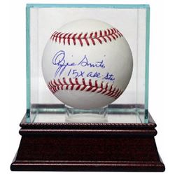 Ozzie Smith Signed Official Major League Baseball 15X All-Star W/ Glass Case (St. Louis Cardinals)
