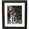 Image 1 : Magic Johnson Signed Los Angeles Lakers 16X20 Photo Vs Larry Bird Custom Framed