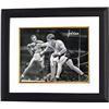 Image 1 : Jake Lamotta Signed B&W Boxing 16X20 Photo Vs Sugar Ray Robinson Custom Framed
