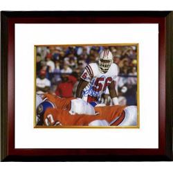 Andre Tippett Signed New England Patriots 16X20 Photo Custom Framed HOF 08
