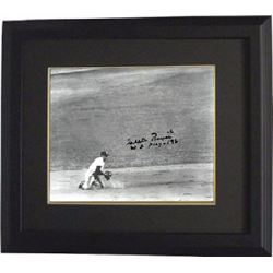 Clete Boyer Signed New York Yankees 8X10 B&W Photo Custom Framed WS Play 1961 (Horizontal-Deceased)