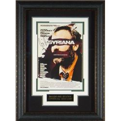 Syriana Signed 22X30 Masterprint Poster Leather Framed W/ George Clooney (Movie/Entertainment/Photo)