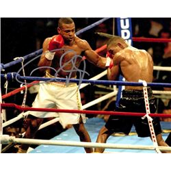 Roy Jones Jr Signed Boxing Punching Bernard Hopkins 8X10 Photo