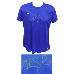 Hope Solo Signed Nike Blue Dry Fit Soccer Jersey