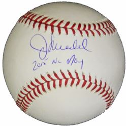 Joe Maddon Signed Rawlings Official MLB Baseball W/2015 NL MOY