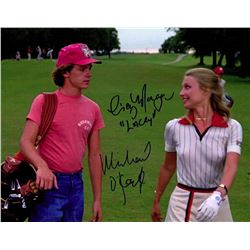 Cindy Morgan & Michael O'keefe Dual Signed Caddyshack Walking Golf Course 11X14 Photo W/Lacey