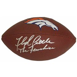 Floyd Little Signed Denver Broncos Wilson Logo Football W/The Franchise