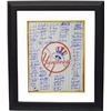 Image 1 : Jimmy Key Signed New York Yankees 16X20 Photo Custom Framed Top Hat Logo With 70 Signatures