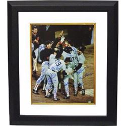 Oil Can Boyd Signed Boston Red Sox 16X20 Color Photo Custom Framed 1986 AL Champs W/ 19 Signatures