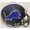Image 1 : Barry Sanders Signed Detroit Lions Custom Black Matted Pro Helmet W/HOF 04