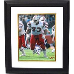 John Hannah Signed New England Patriots 8X10 Photo HOF 91 Custom Framed