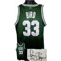 Larry Bird Signed Boston Celtics Green Prostyle Jersey XL- Bird Hologram